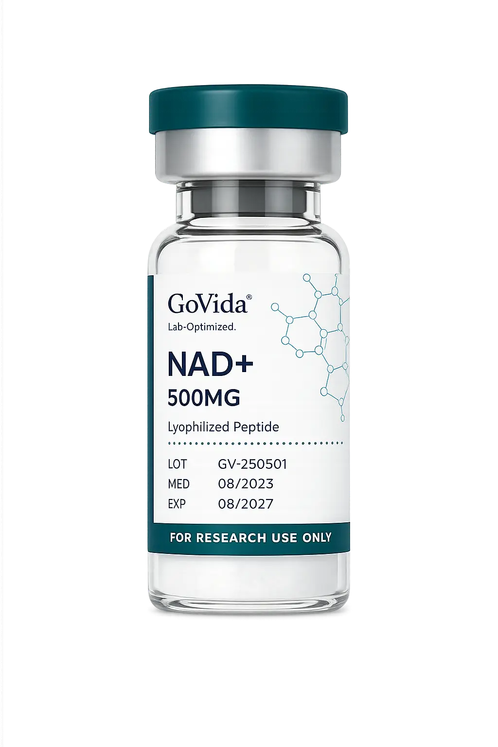 GoVida Labs NAD+ 500MG research label