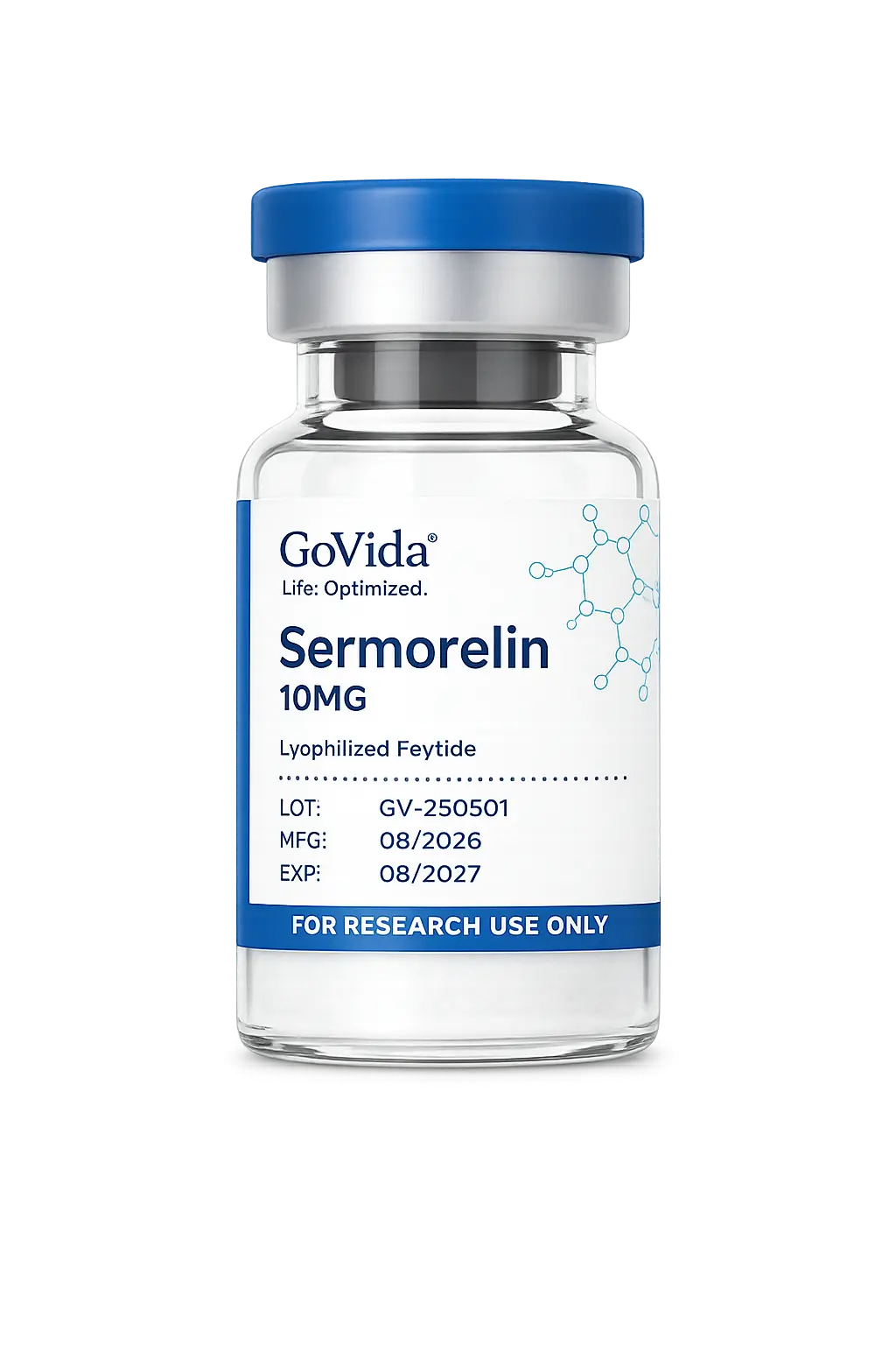 GoVida Labs Sermorelin 10MG research label