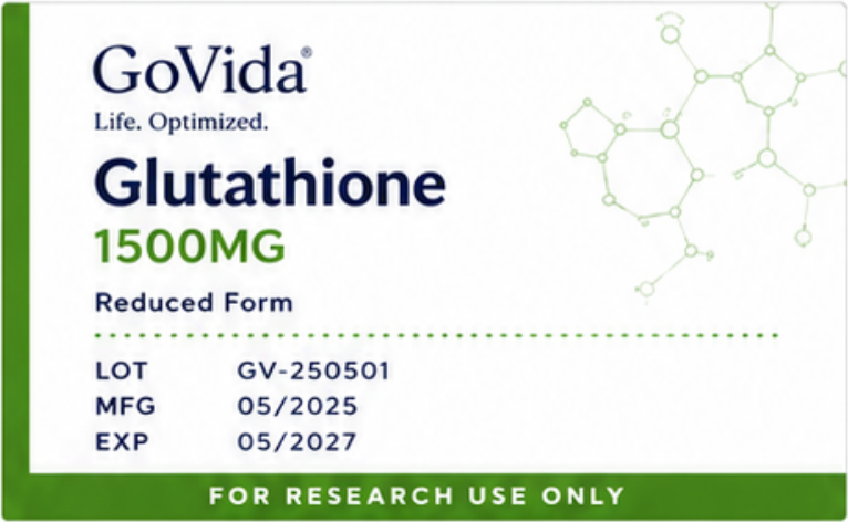 GoVida Labs Glutathione 1500MG research label
