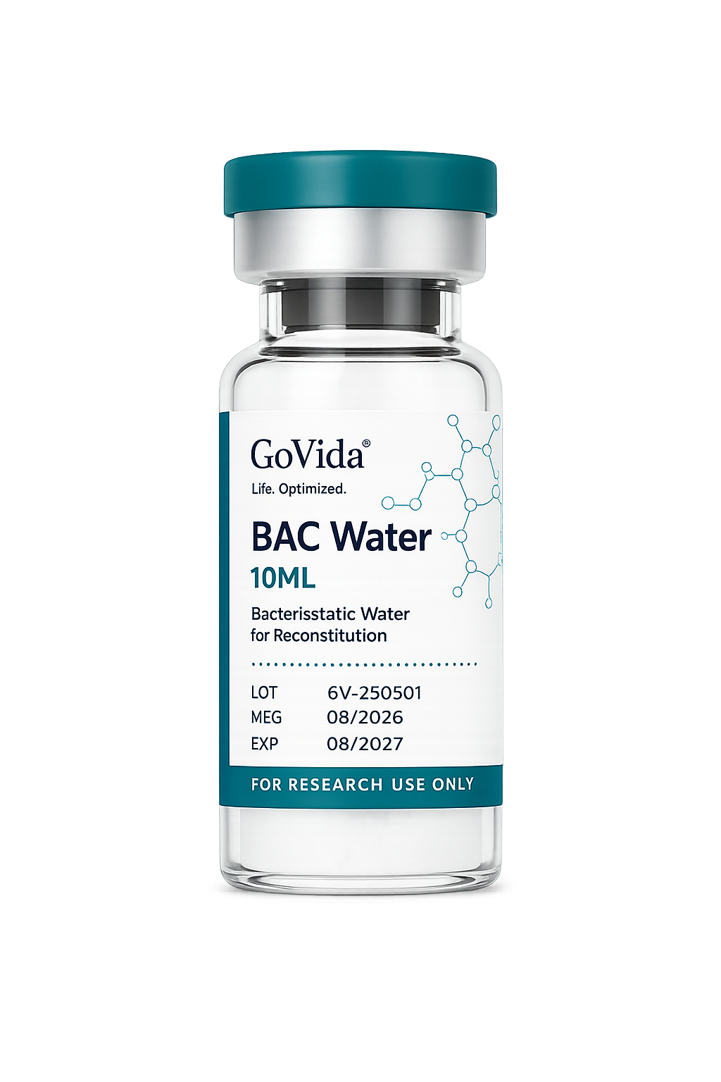 GoVida Labs BAC Water 10ML research label